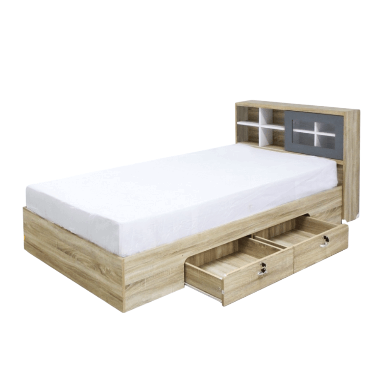 เตียง + ที่นอน PVC 3.5 ฟุต WISDOM DESIGN FURNITURE รุ่น DESIGN-D สีโซลิค
