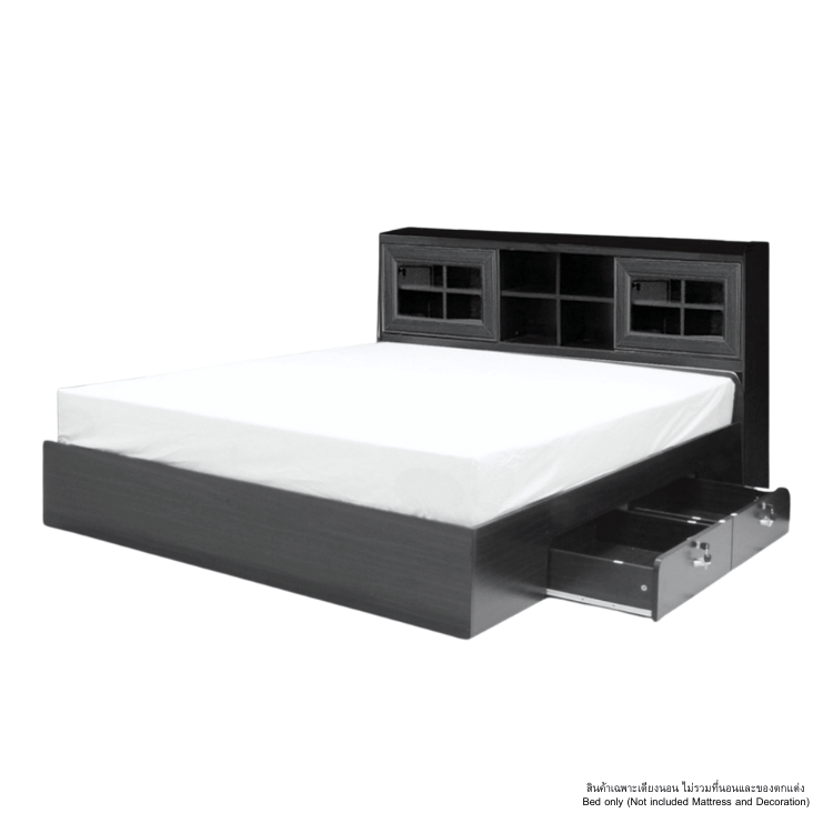 เตียง 5 ฟุต WISDOM DESIGN FURNITURE รุ่น DESIGN-D สีโอ๊ค