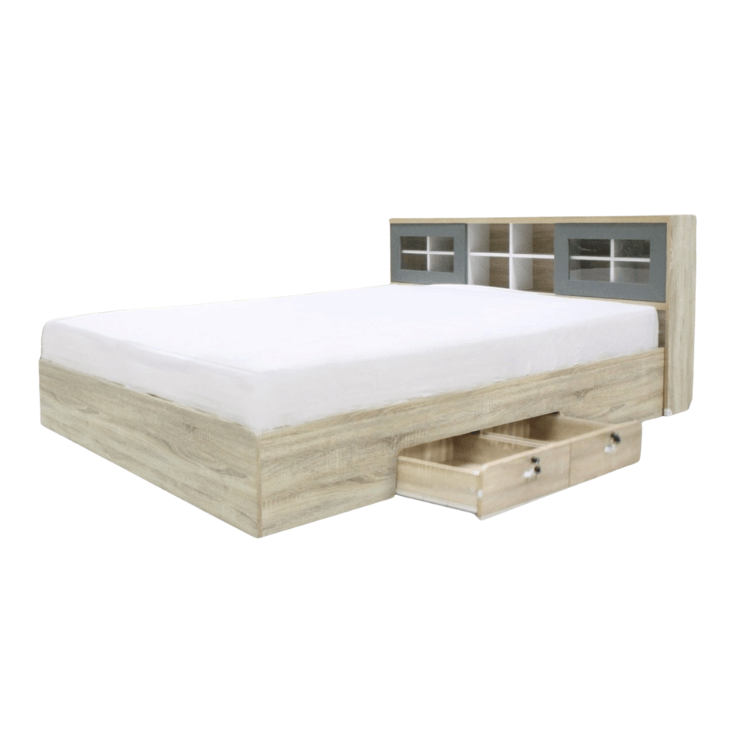 เตียง + ที่นอน PVC 6 ฟุต WISDOM DESIGN FURNITURE รุ่น DESIGN-D สีโซลิค