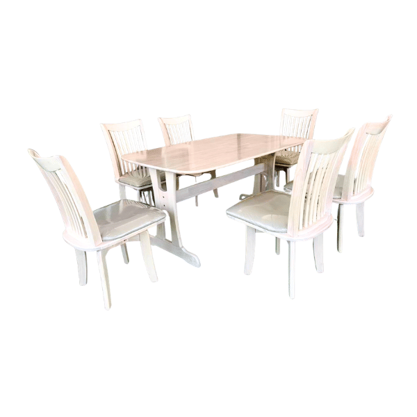 ชุดโต๊ะอาหารไม้ 6 ที่นั่ง WISDOM DESIGN FURNITURE รุ่น RICHMOND 150 ซม. สีธรรมชาติ