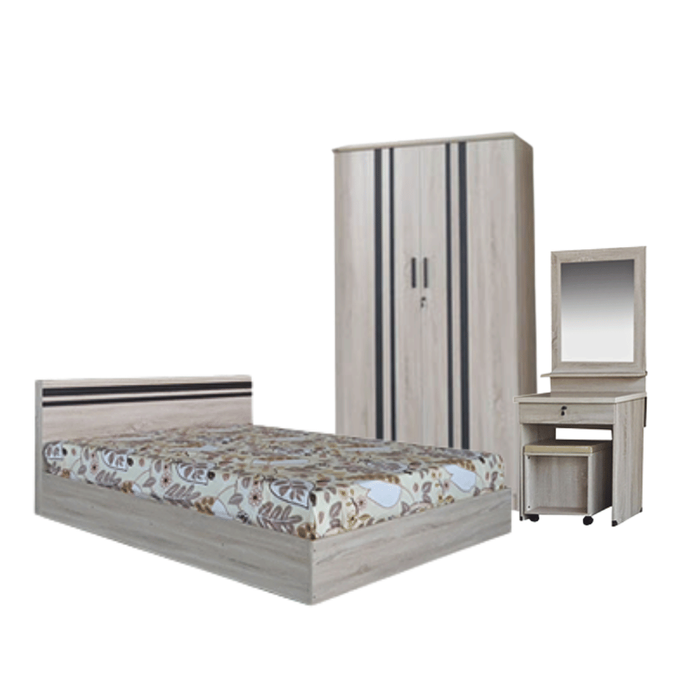 ชุดห้องนอน 6 ฟุต WISDOM DESIGN FURNITURE รุ่น SAVE สีโซลิค