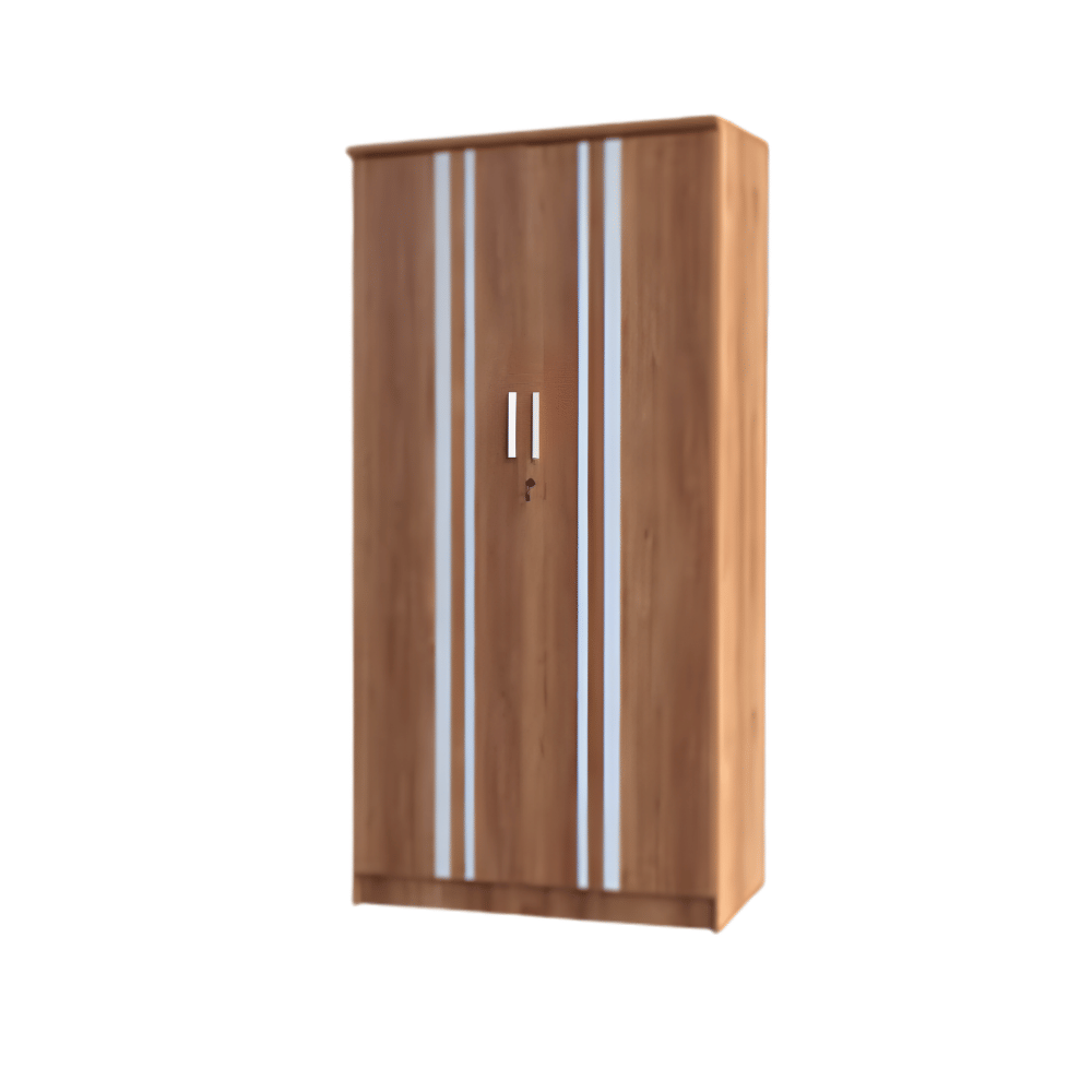 ตู้เสื้อผ้า 2 บานเปิด WISDOM DESIGN FURNITURE รุ่น WR081L 80 ซม. สีไม้สัก