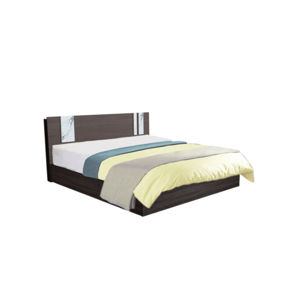 ชุดห้องนอน + ที่นอน PVC 6 ฟุต WISDOM DESIGN FURNITURE รุ่น GLORY PLUS สี แอชบราวน์/หินอ่อน_1