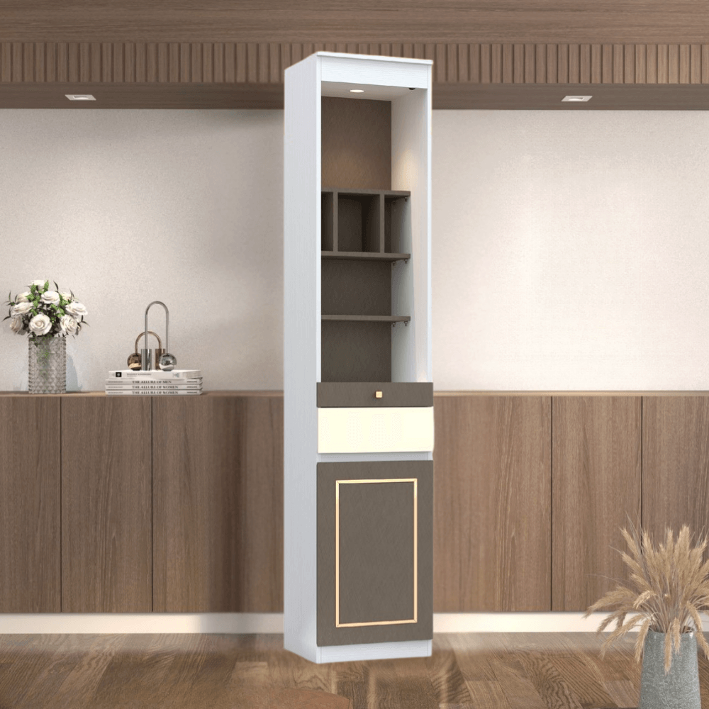 ตู้พระ WISDOM DESIGN FURNITURE รุ่น GO-05 ขนาด 40 ซม. สีขาว/ฟอสซิลค์/โกลด์