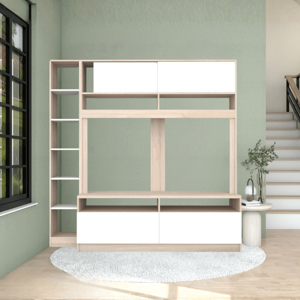 ตู้วางทีวี WISDOM DESIGN FURNITURE รุ่น HT-1501 150 ซม. สีโซลิค/ขาว