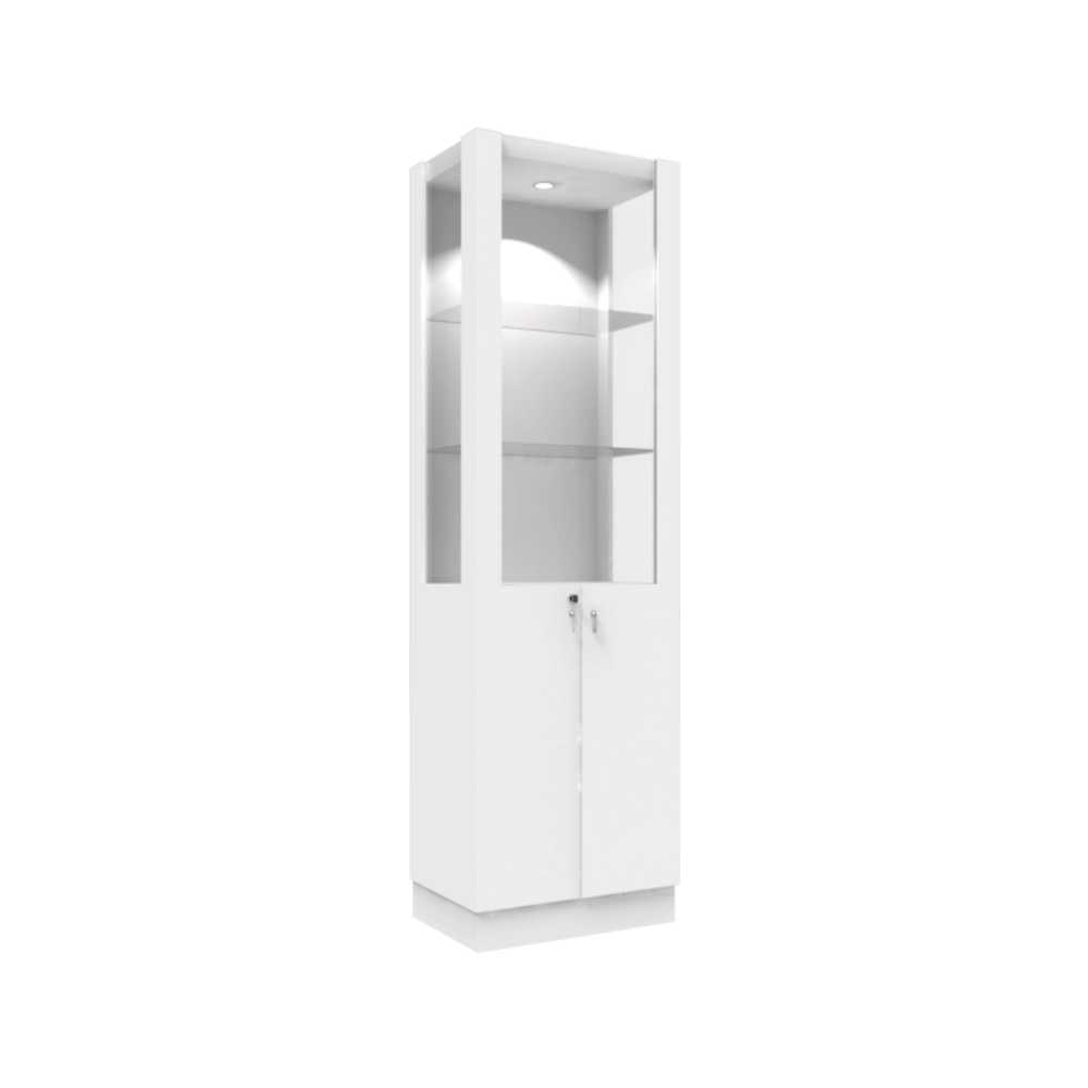 ตู้โชว์กระจก WISDOM DESIGN FURNITURE รุ่น CB-001 60 ซม. สีขาว
