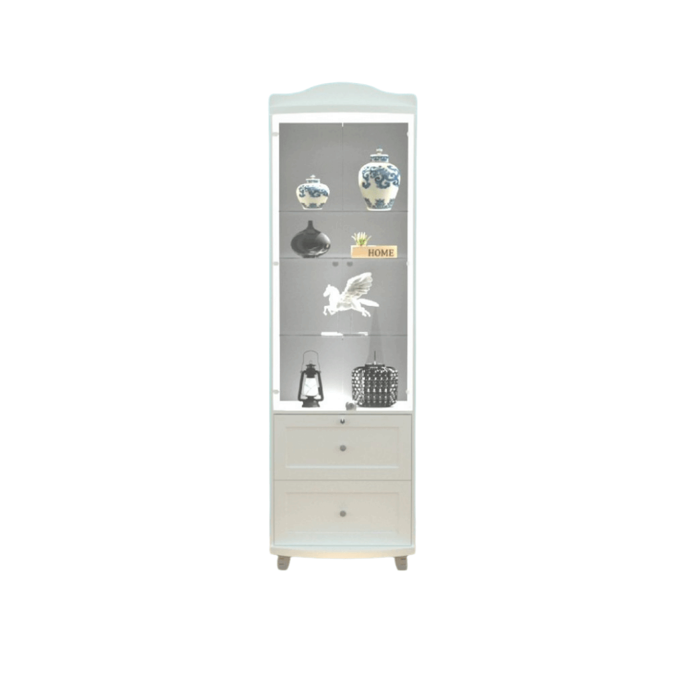 ตู้โชว์กระจก WISDOM DESIGN FURNITURE รุ่น CB-004 60 ซม. สีขาว
