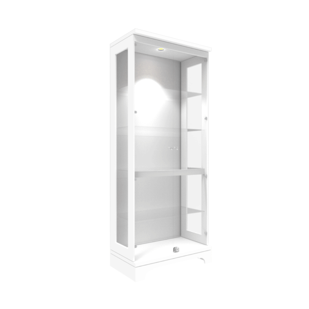 ตู้โชว์กระจก WISDOM DESIGN FURNITURE รุ่น CB-012 80 ซม. สีขาว