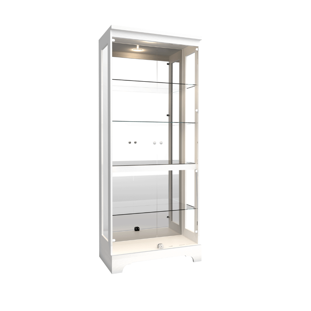 ตู้โชว์กระจก WISDOM DESIGN FURNITURE รุ่น CB-012G 80 ซม. สีขาว