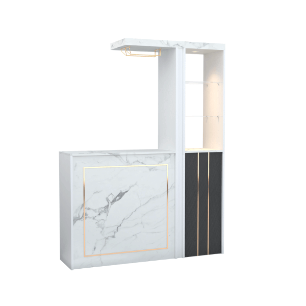 เคาน์เตอร์บาร์ WISDOM DESIGN FURNITURE GI-1 150 ซม. สีขาว/ซอฟท์มาร์เบิ้ล_1