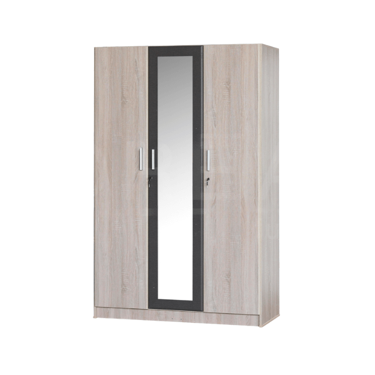 ตู้เสื้อผ้า 3 บานเปิด WISDOM DESIGN FURNITURE รุ่น WS1210 120 ซม. สีโซลิค/กราไฟท์_1