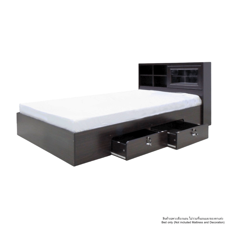 เตียง 3.5 ฟุต WISDOM DESIGN FURNITURE รุ่น DESIGN-D สีโอ๊ค