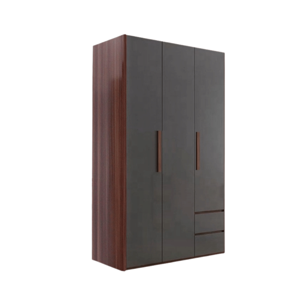 ตู้เสื้อผ้า 3 บานเปิด WISDOM DESIGN FURNITURE รุ่น WISDOM 120 ซม. สีวอลนัท/ยีนส์