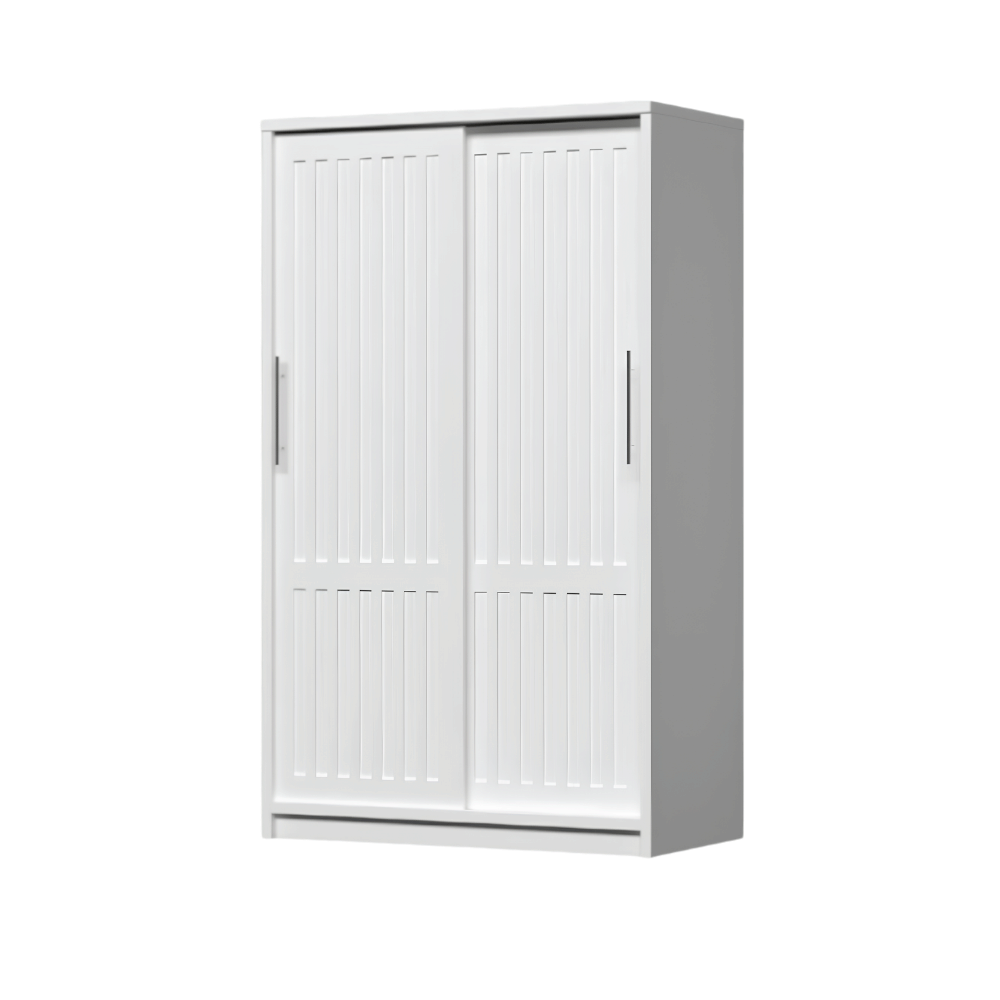 ตู้เสื้อผ้าบานเลื่อน WISDOM DESIGN FURNITURE รุ่น W12SLT 120 ซม. สีขาว