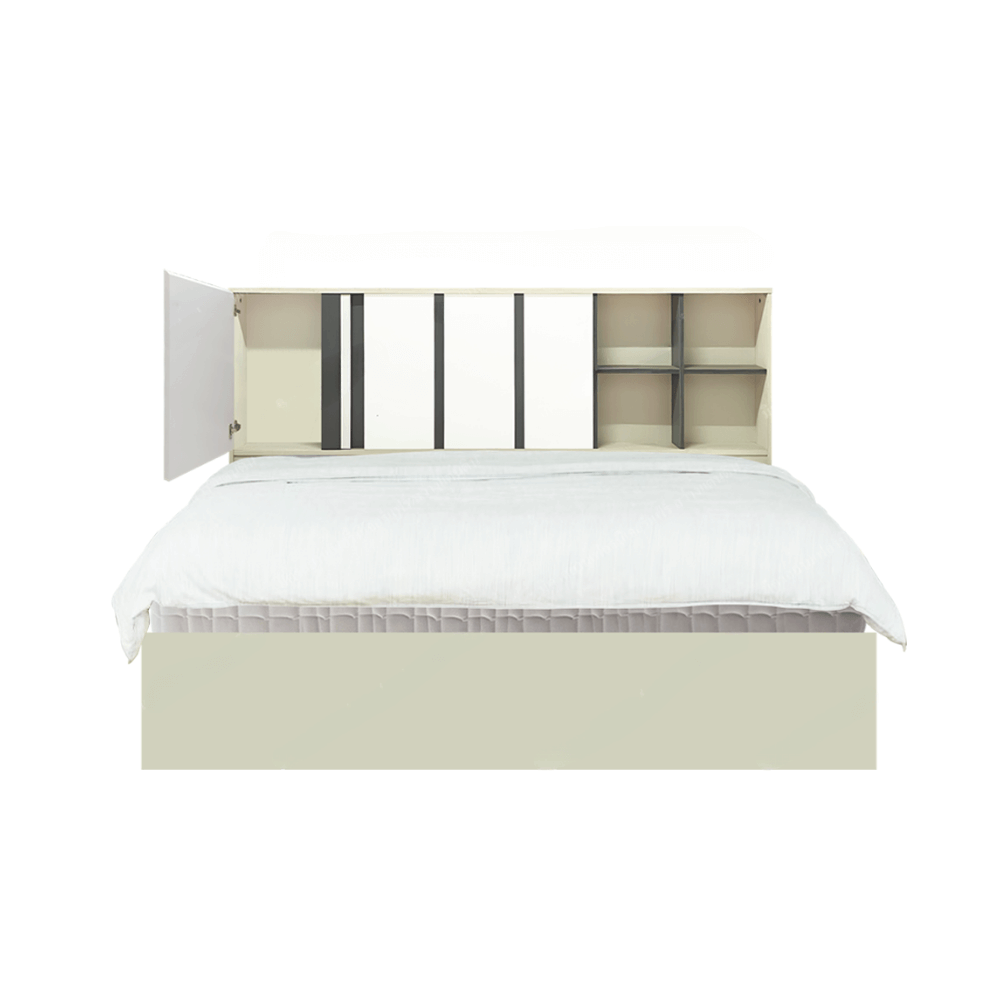 ชุดห้องนอน + ที่นอนสปริง 6 ฟุต WISDOM DESIGN FURNITURE รุ่น CITY เบจ/ซิลค์_2