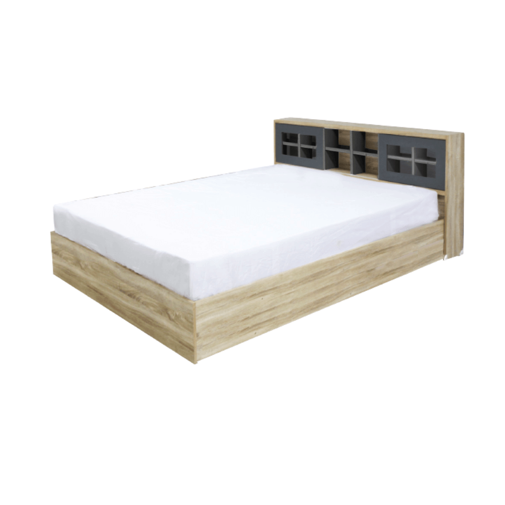 ชุดห้องนอน + ที่นอนสปริง 5 ฟุต WISDOM DESIGN FURNITURE รุ่น WISDOM สี โซลิค/ยีนส์_2