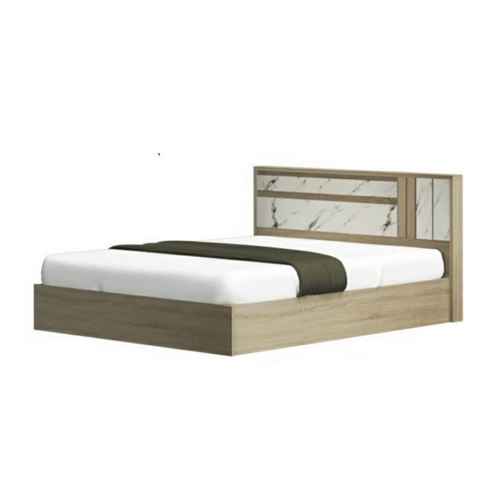 ชุดห้องนอน + ที่นอนสปริง 6 ฟุต WISDOM DESIGN FURNITURE รุ่น SWAN สี โซลิค/หินอ่อน_2