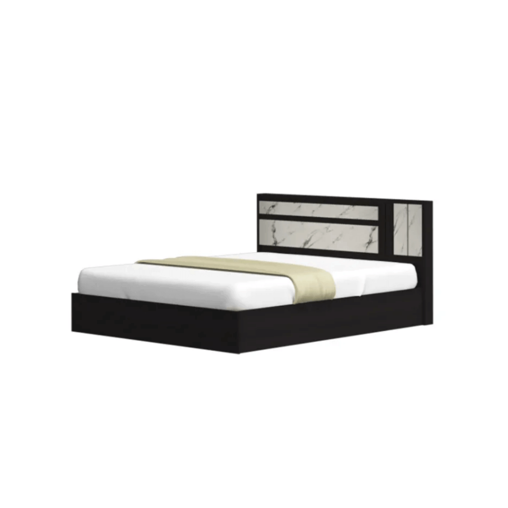 ชุดห้องนอน + ที่นอนสปริง 5 ฟุต WISDOM DESIGN FURNITURE รุ่น SWAN PLUS สี โอ๊ค/หินอ่อน_2