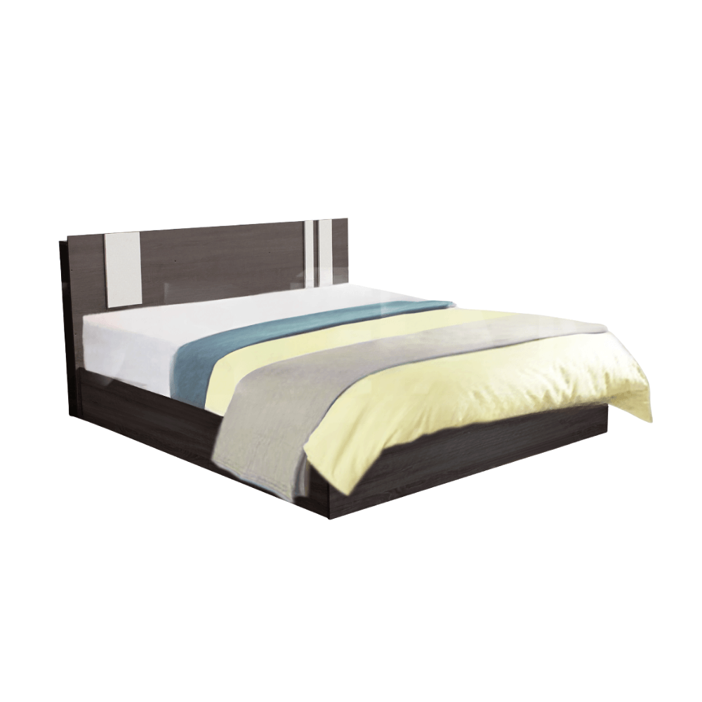 ชุดห้องนอน + ที่นอนสปริง 6 ฟุต WISDOM DESIGN FURNITURE รุ่น GLORY สี แอชบราวน์/เบจ_2