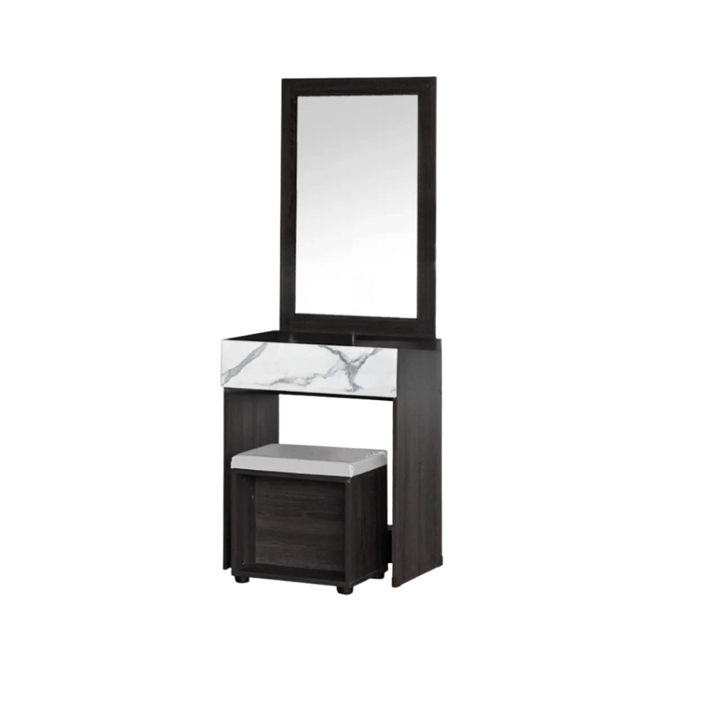 ชุดห้องนอน + ที่นอน PVC 6 ฟุต WISDOM DESIGN FURNITURE รุ่น GLORY PLUS สี แอชบราวน์/หินอ่อน_2