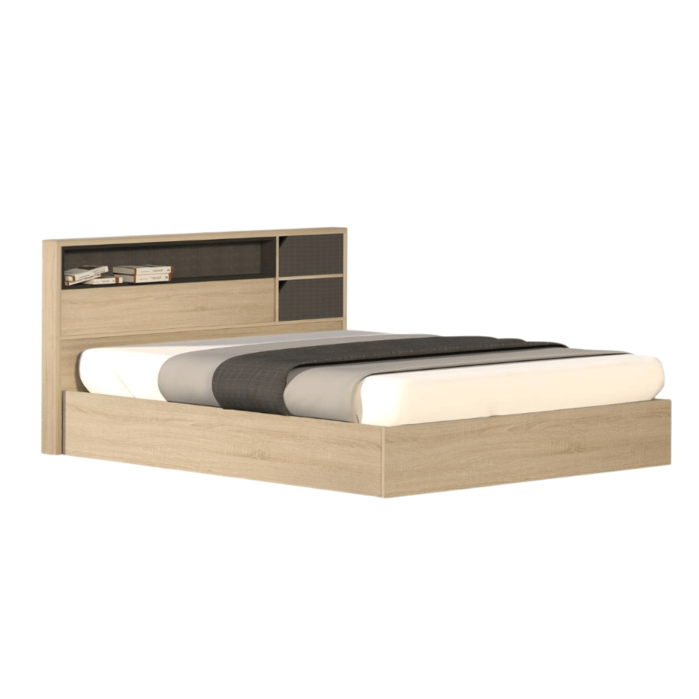 ชุดห้องนอน 6 ฟุต WISDOM DESIGN FURNITURE รุ่น BENNER สี โซลิค/กราไฟท์_2