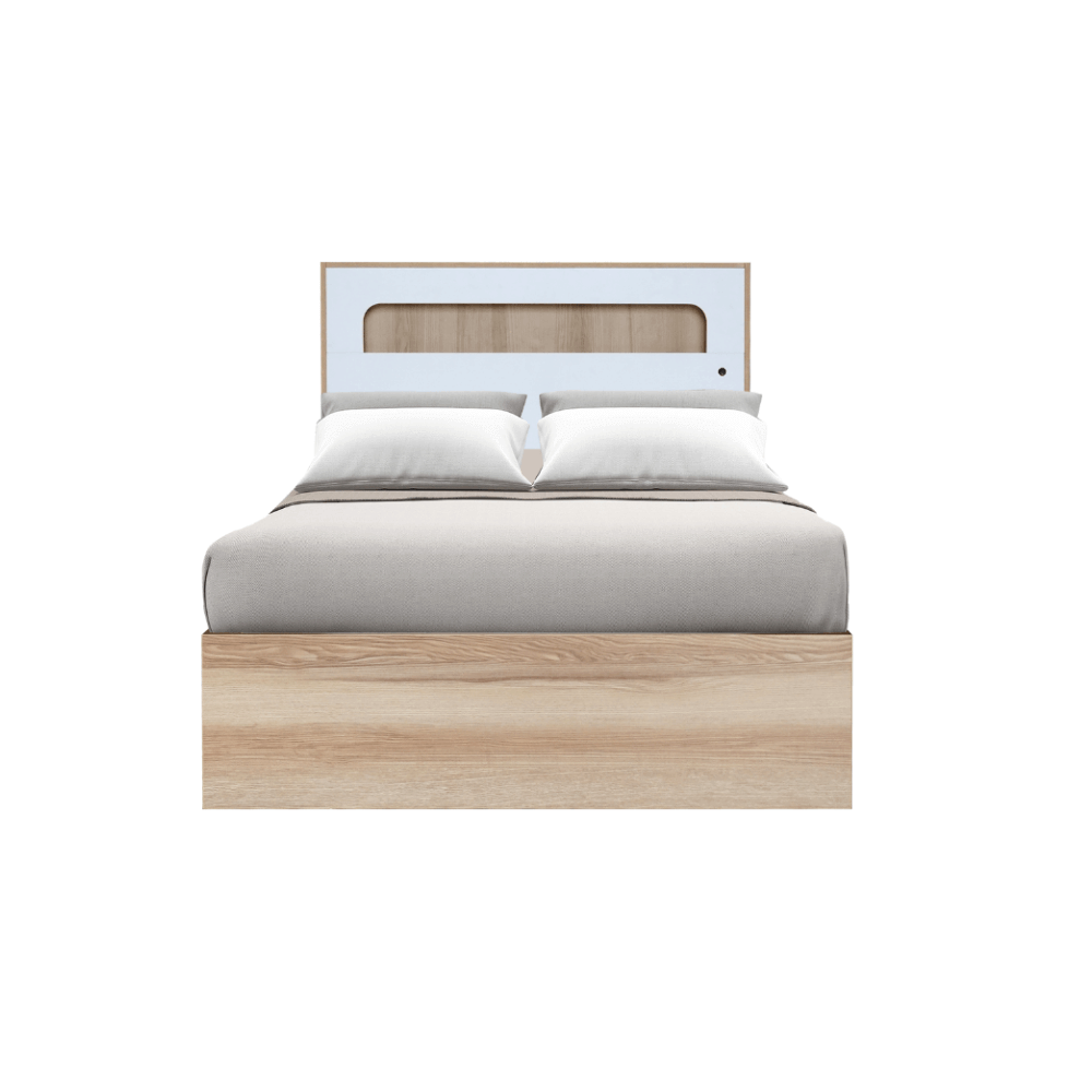 ชุดห้องนอน + ที่นอนสปริง 3.5 ฟุต WISDOM DESIGN FURNITURE รุ่น ARISTA 1 สี แอช/ขาว_2