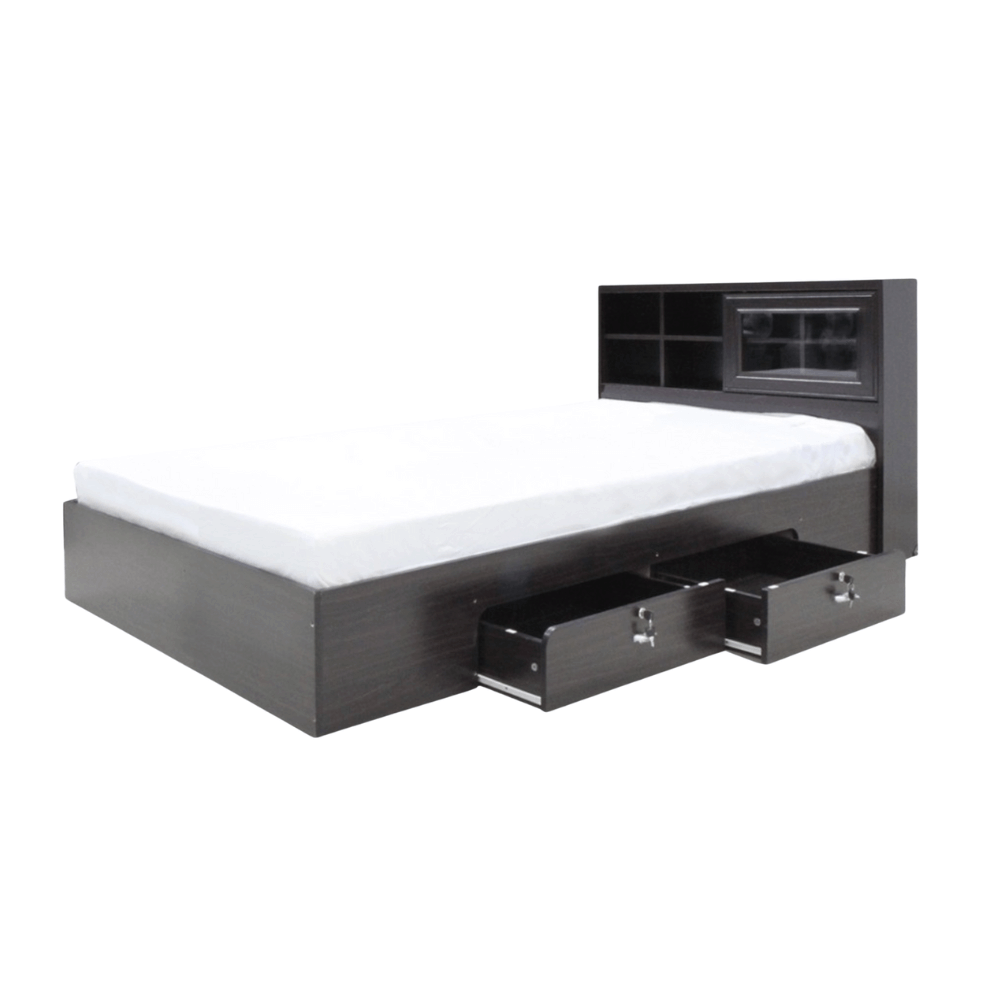 ชุดห้องนอน + ที่นอน PVC 6 ฟุต WISDOM DESIGN FURNITURE รุ่น SALON SLIDE สี โอ๊ค_2