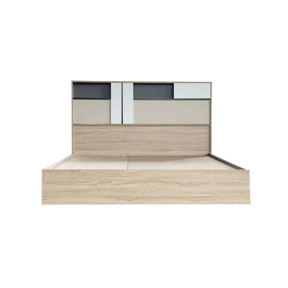 ชุดห้องนอน + ที่นอนสปริง 6 ฟุต WISDOM DESIGN FURNITURE รุ่น TOMMY สีโซลิค/เบจ_2