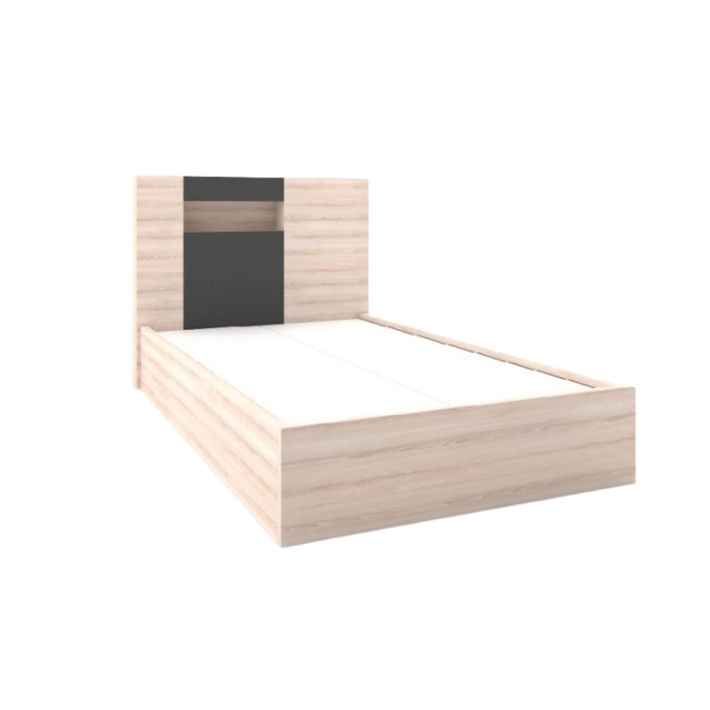 ชุดห้องนอน + ที่นอนสปริง 3.5 ฟุต WISDOM DESIGN FURNITURE รุ่น SCOOBY สีโซลิค/กราไฟท์_2