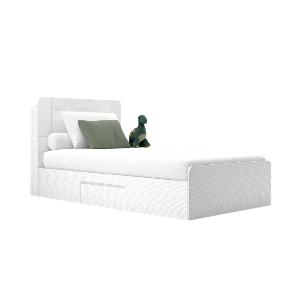 ชุดห้องนอน + ที่นอนสปริง 3.5 ฟุต WISDOM DESIGN FURNITURE รุ่น FAMINGO1 สีขาว_2