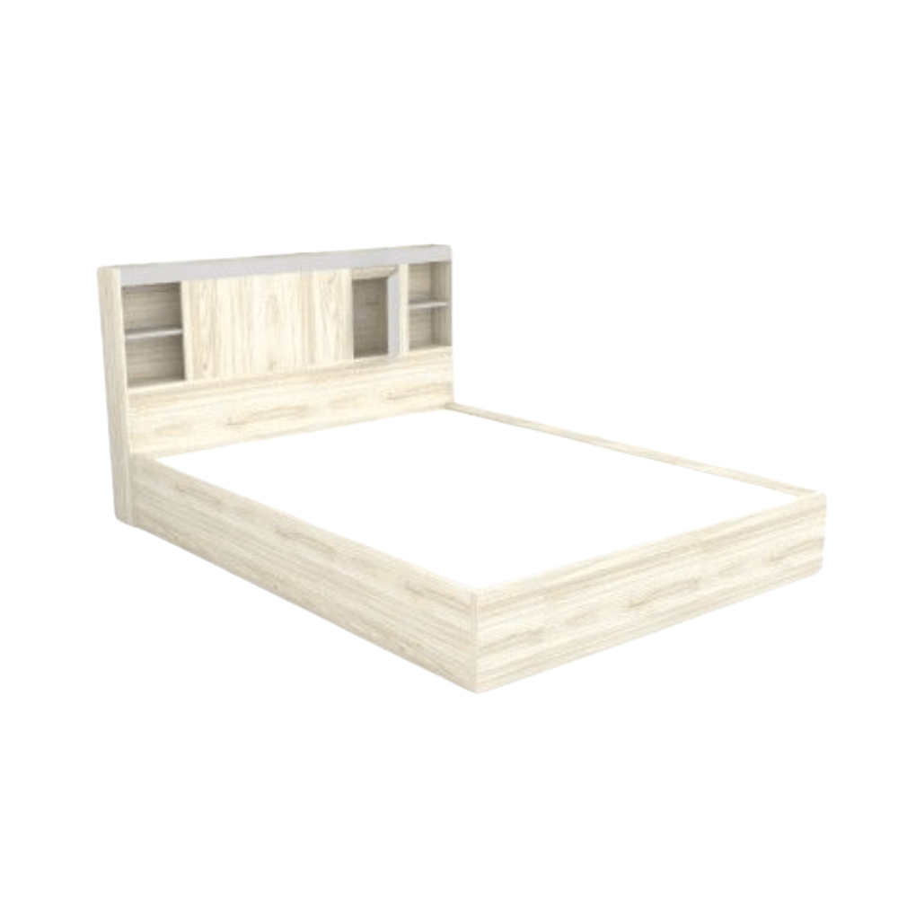 ชุดห้องนอน + ที่นอน PVC 6 ฟุต WISDOM DESIGN FURNITURE รุ่น VIDA1 สีไวท์โอ๊ค/เทา