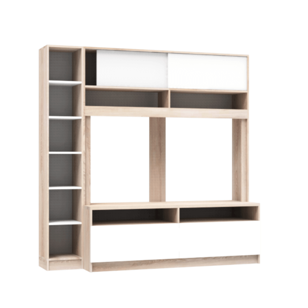 ตู้วางทีวี WISDOM DESIGN FURNITURE รุ่น HT-1501 150 ซม. สีโซลิค/ขาว
