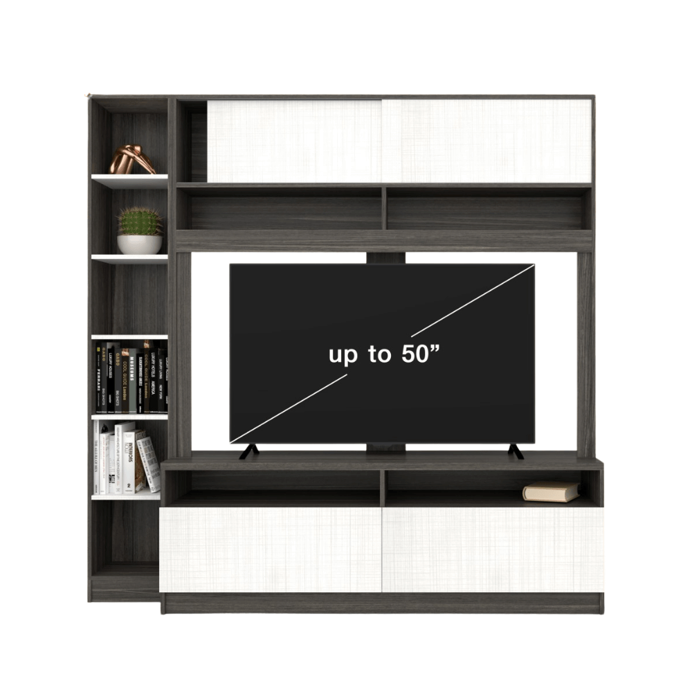 ตู้วางทีวี WISDOM DESIGN FURNITURE รุ่น HT-1501 150 ซม. สีไลท์เวงเก้/แฟบริค