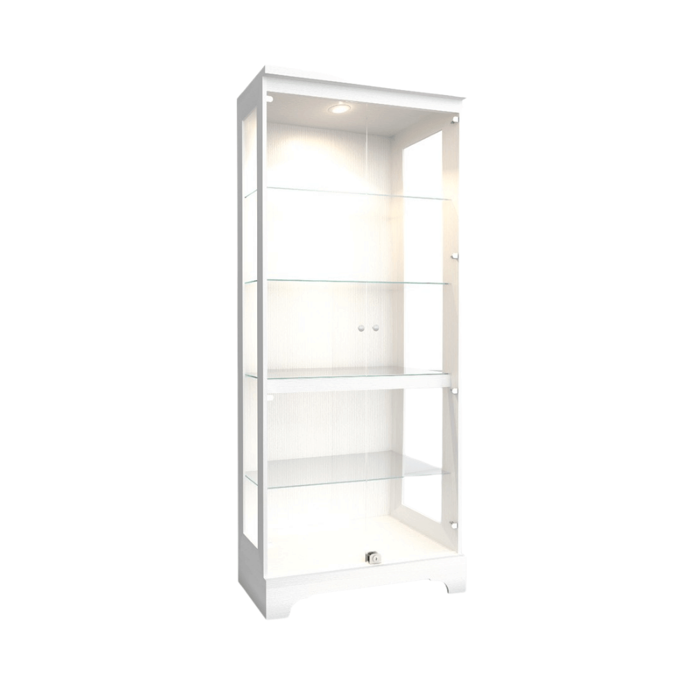 ตู้โชว์กระจก WISDOM DESIGN FURNITURE รุ่น CB-012 80 ซม. สีขาว