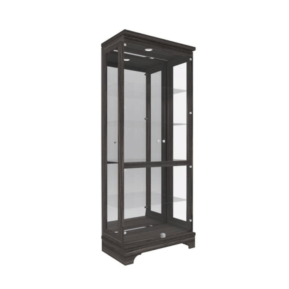 ตู้โชว์กระจก WISDOM DESIGN FURNITURE รุ่น CB-012G 80 ซม. สีไลท์เวงเก้