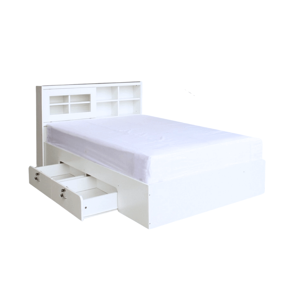 ชุดห้องนอน 5 ฟุต WISDOM DESIGN FURNITURE รุ่น NAKED1 สี ขาว_3