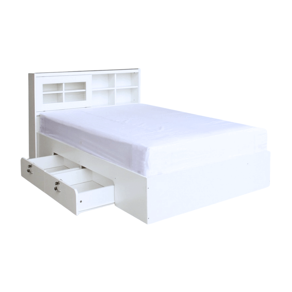 ชุดห้องนอน 6 ฟุต WISDOM DESIGN FURNITURE รุ่น NAKED2 สี ขาว_3