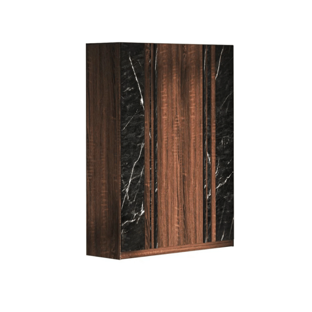 ชุดห้องนอน + ที่นอนสปริง 5 ฟุต WISDOM DESIGN FURNITURE รุ่น GALAXY EXTRA สี วอลนัท/หิน_3