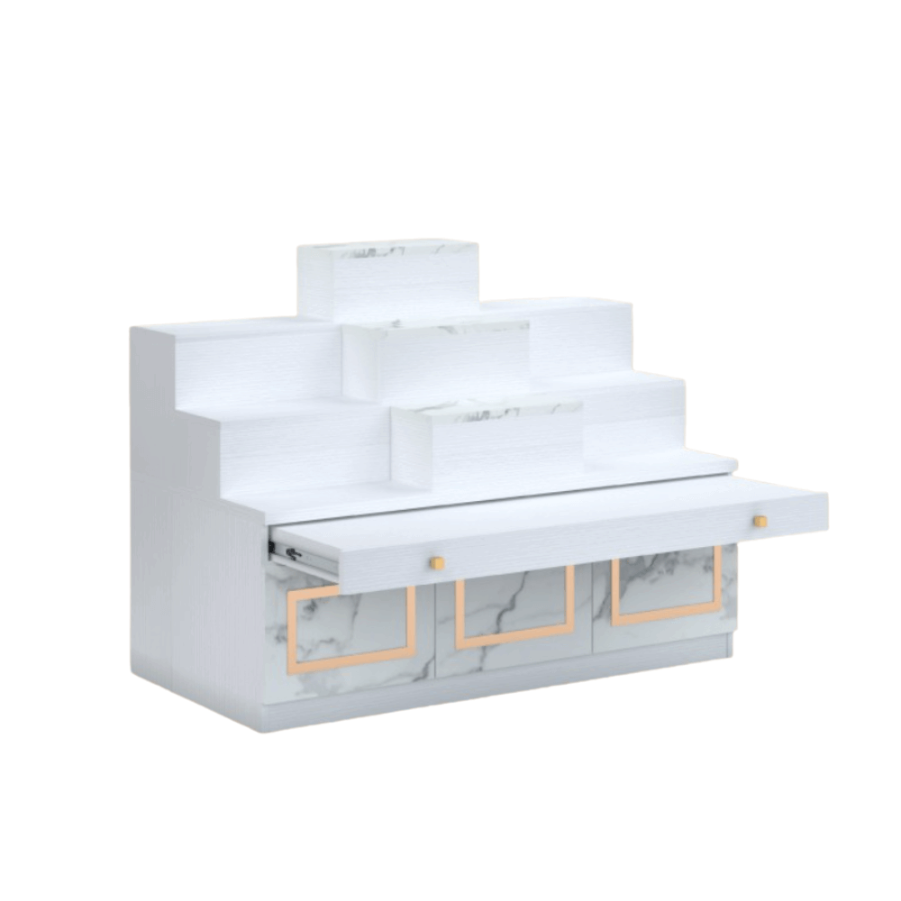 โต๊ะหมู่บูชา WISDOM DESIGN FURNITURE รุ่น GO-04 ขนาด 120 ซม. สีขาว/มาร์เบิ้ล