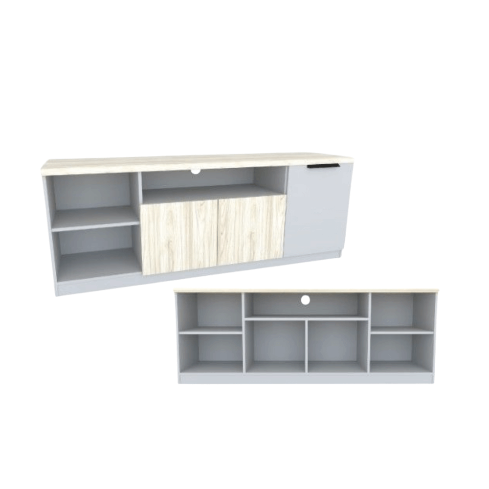 ชุดห้องนอน + ที่นอน PVC 6 ฟุต WISDOM DESIGN FURNITURE รุ่น VIDA1 สีไวท์โอ๊ค/เทา