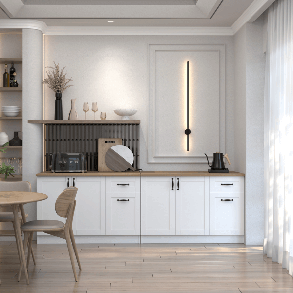 ตู้ตั้งพื้น ท็อปเรียบ WISDOM DESIGN FURNITURE KT-121C 120 ซม. สีขาว/โรม่า