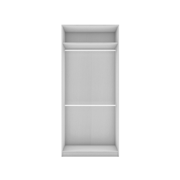 ตู้เสื้อผ้าบานเปิด 2 ประตู WISDOM DESIGN FURNITURE รุ่น GC-1001B 100 ซม. สีขาว/โกลด์_3