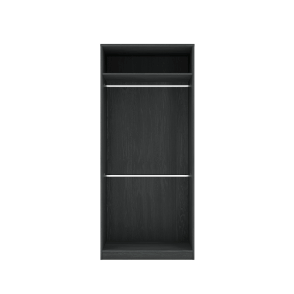 ตู้เสื้อผ้าบานเปิด 2 ประตู WISDOM DESIGN FURNITURE รุ่น GC-1001B 100 ซม. สีแอชเกรย์/โกลด์_3