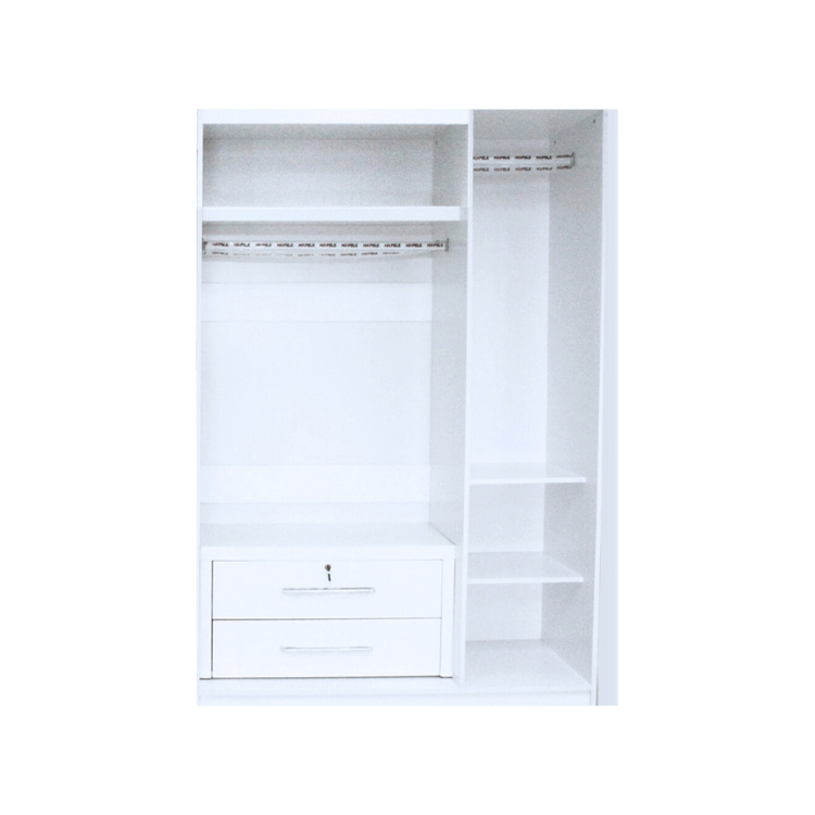 ตู้เสื้อผ้า 3 บานเปิด WISDOM DESIGN FURNITURE รุ่น MILANO135 135 ซม. สีขาว