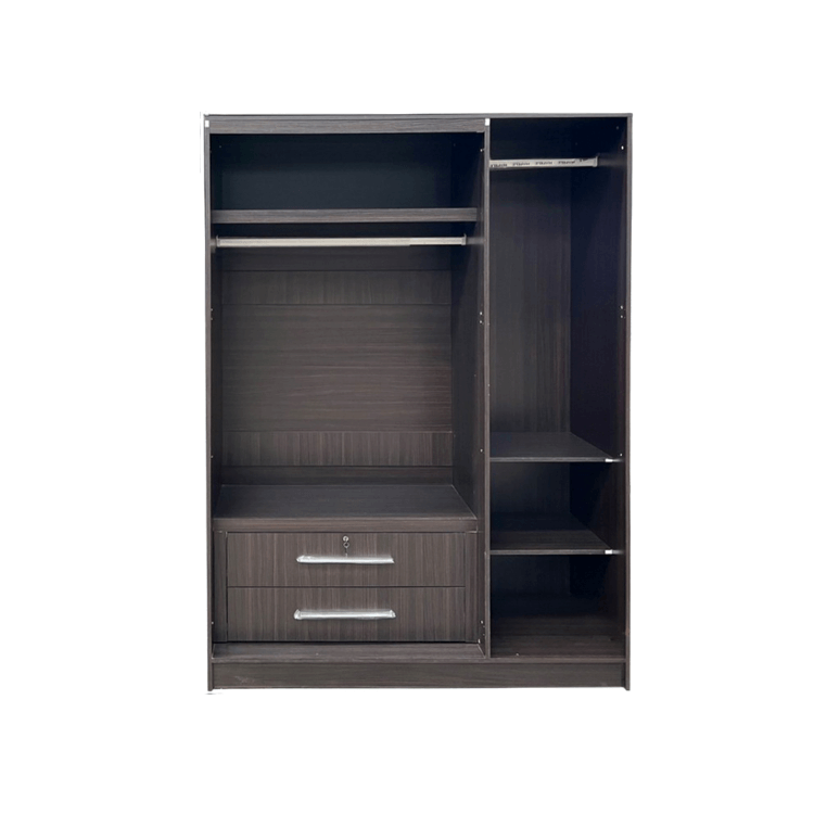ตู้เสื้อผ้า 3 บานเปิด WISDOM DESIGN FURNITURE รุ่น MILANO135 135 ซม. สีโอ๊ค
