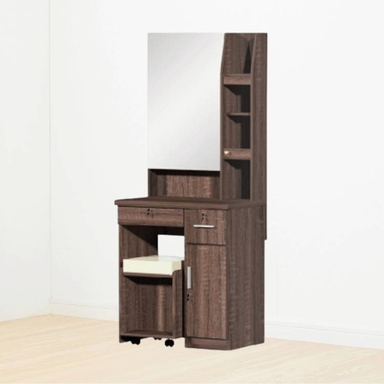 โต๊ะเครื่องแป้ง WISDOM DESIGN FURNITURE รุ่น DT720A 70 ซม. สีวอลนัท_3