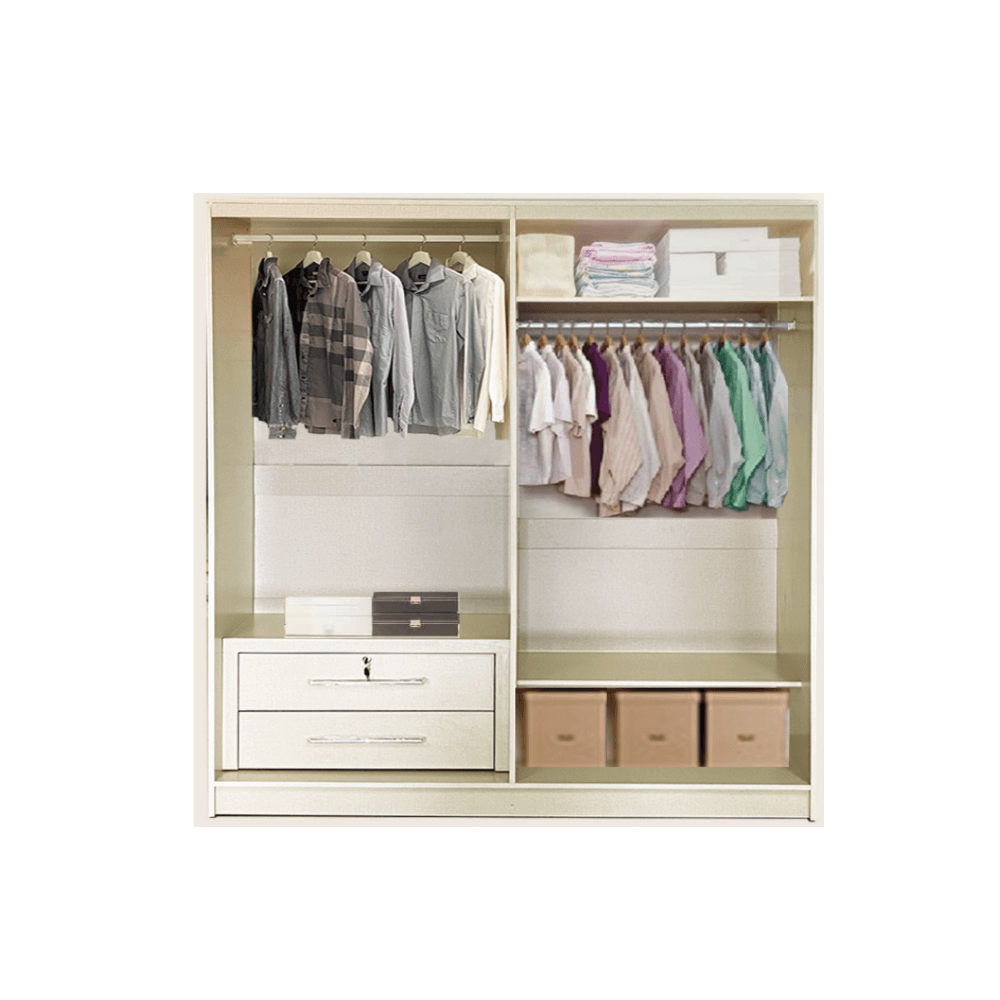 ชุดห้องนอน + ที่นอนสปริง 6 ฟุต WISDOM DESIGN FURNITURE รุ่น CITY PLUS วอลนัท_4