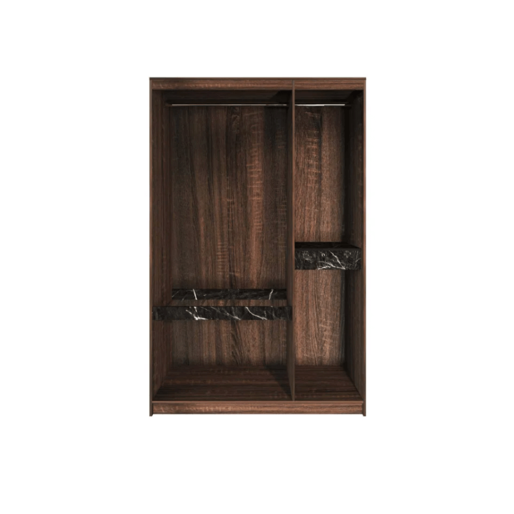 ชุดห้องนอน + ที่นอนสปริง 6 ฟุต WISDOM DESIGN FURNITURE รุ่น GALAXY สี วอลนัท/หิน_4