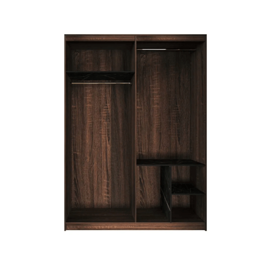ชุดห้องนอน + ที่นอนสปริง 5 ฟุต WISDOM DESIGN FURNITURE รุ่น GALAXY EXTRA สี วอลนัท/หิน_4