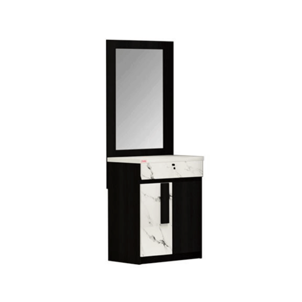 ชุดห้องนอน + ที่นอนสปริง 5 ฟุต WISDOM DESIGN FURNITURE รุ่น SWAN PLUS สี โอ๊ค/หินอ่อน_4